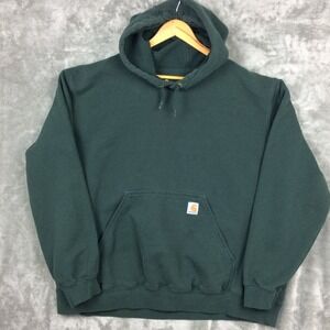 CARHARTT Pullover Hoodie Men 2XL Green Original Fit Sweatshirt READ